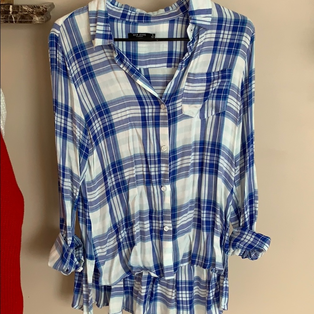 Max Jeans Plaid Button Up